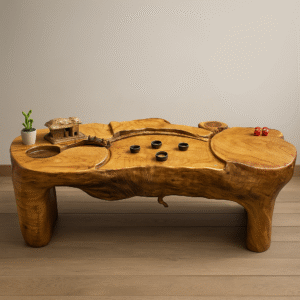 Willow Bridge – Live Edge Elmwood Tea Table