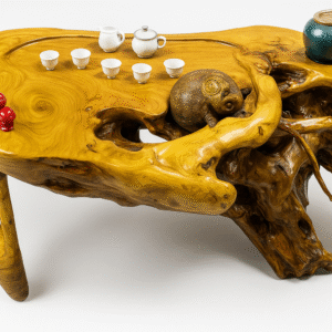 Amber Root – Natural Elmwood Tea Table
